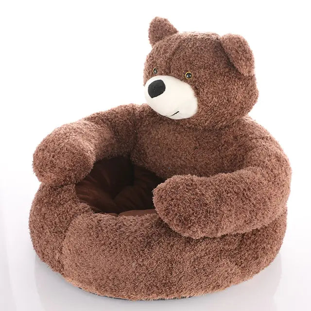 Super Soft Teddy Bear Pet Bed - QZ Pets