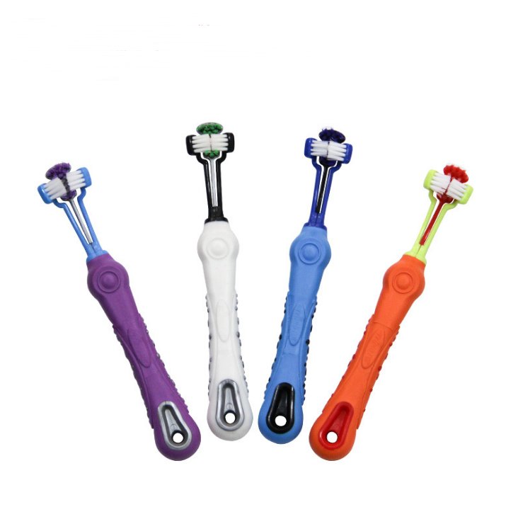 Three Sided Pet Toothbrush - QZ Pets