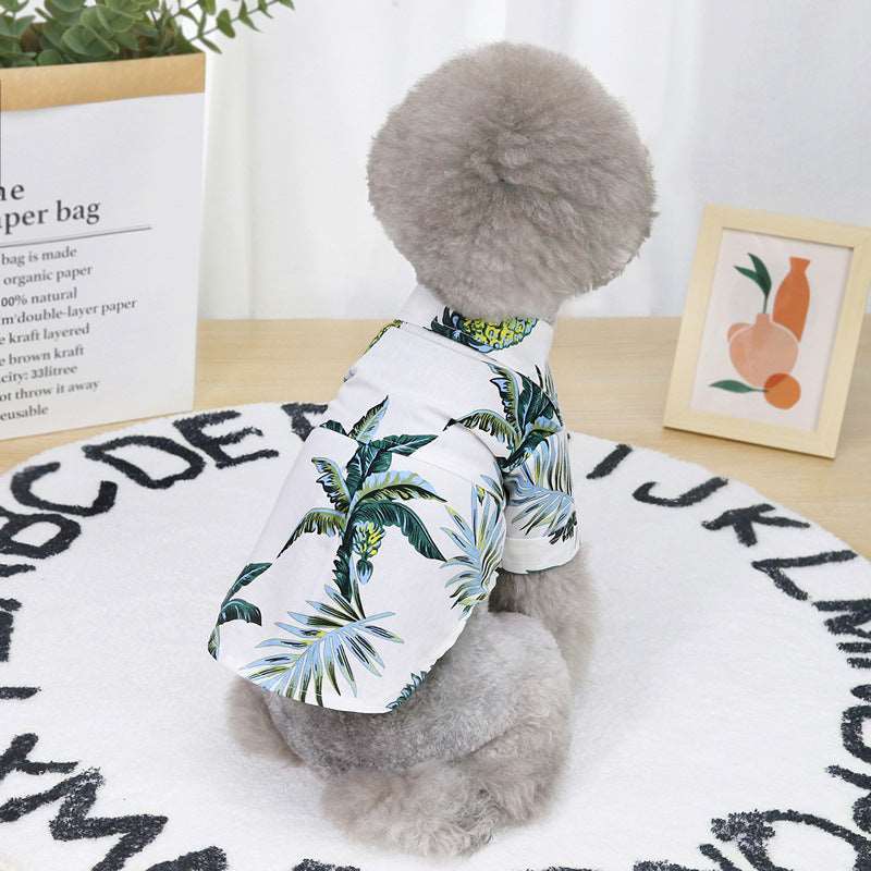 Hawaiian Print Pet Shirt - QZ Pets