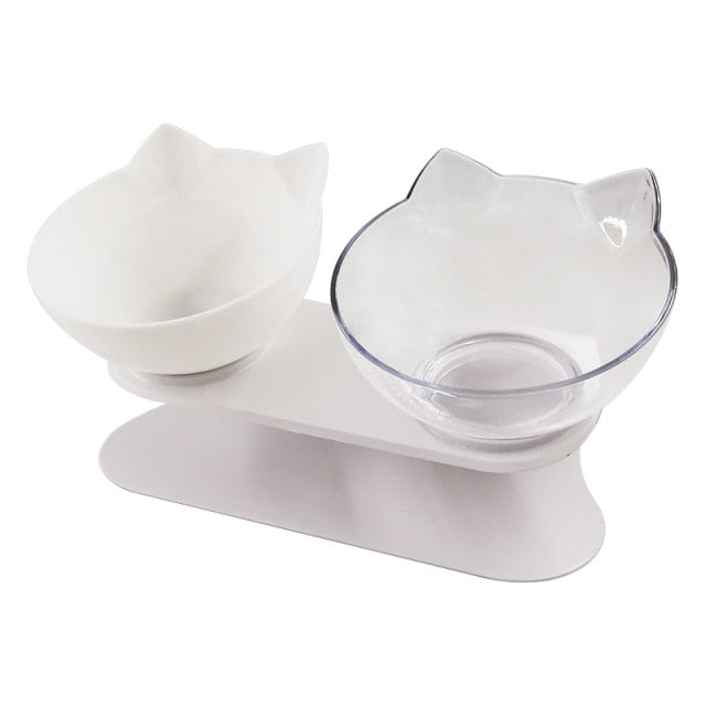 Double Water / Food Bowl With Raised Stand - QZ Pets