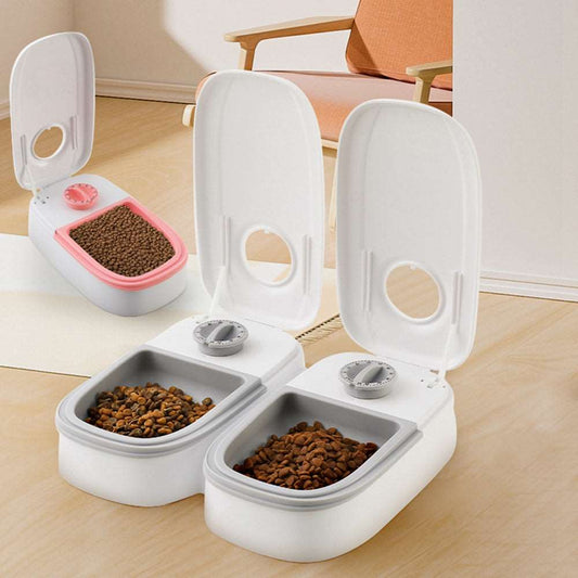 Gravity Food Feeder with Timer - QZ Pets