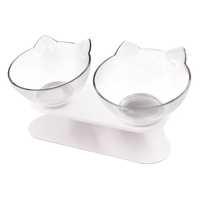 Double Water / Food Bowl With Raised Stand - QZ Pets