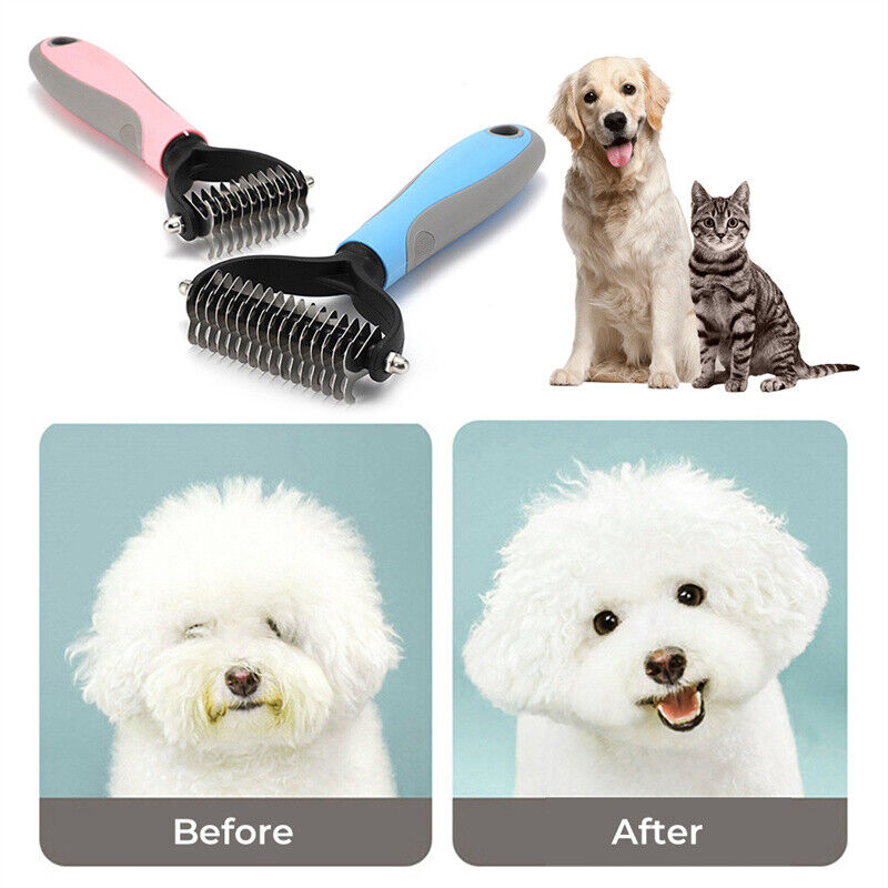 Dual Sided Grooming Brush For Pets - QZ Pets