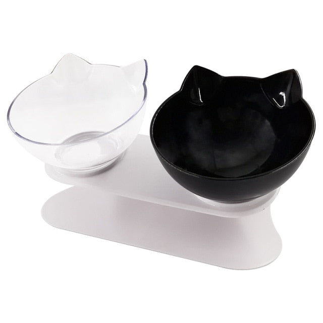 Double Water / Food Bowl With Raised Stand - QZ Pets