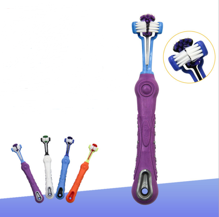 Three Sided Pet Toothbrush - QZ Pets