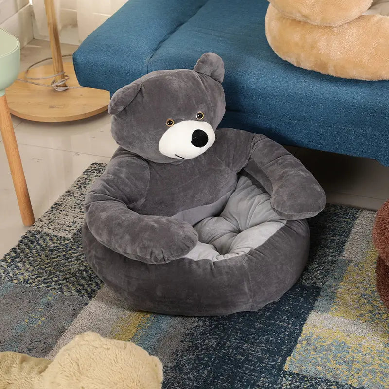 Super Soft Teddy Bear Pet Bed - QZ Pets