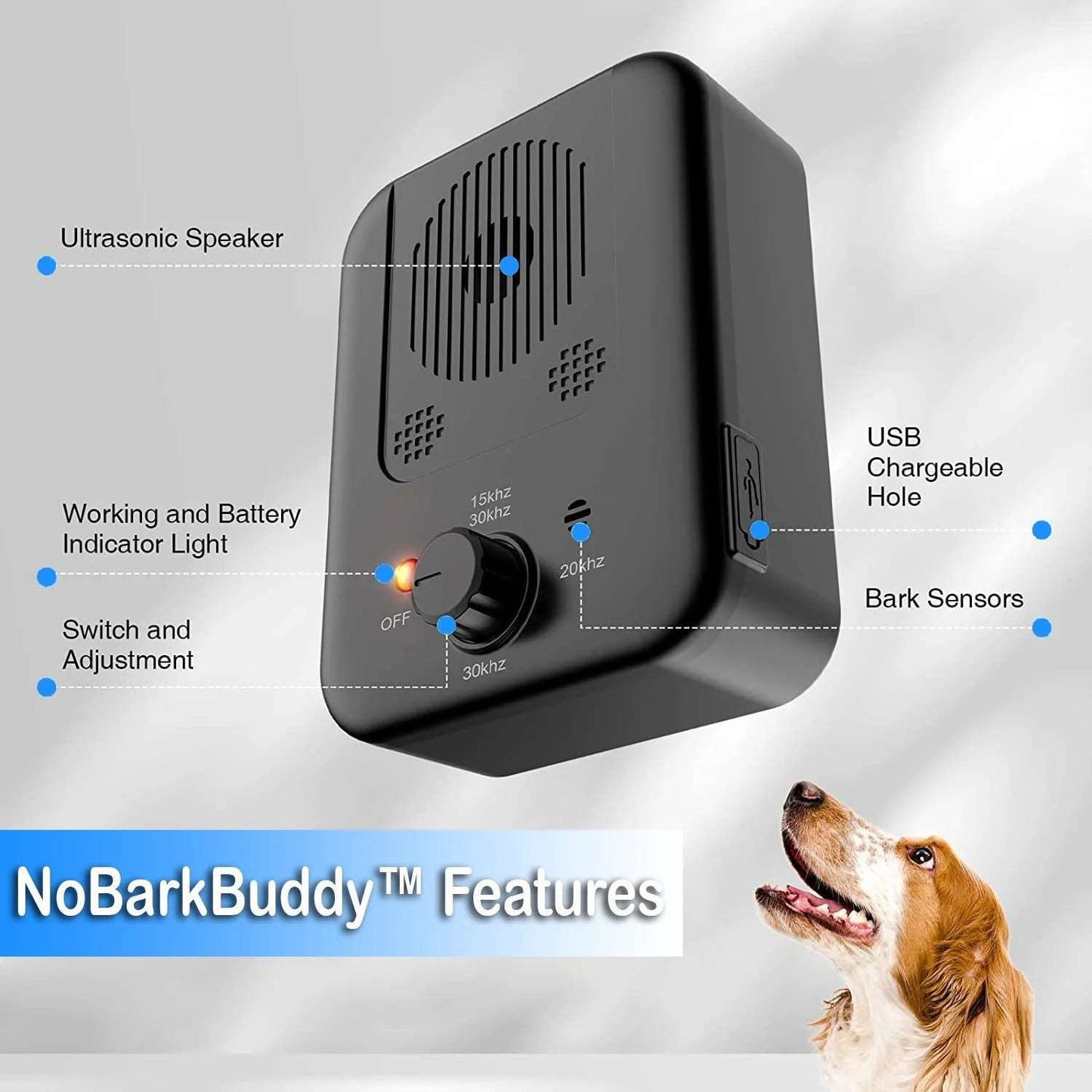 NoBarkBuddy™ Ultrasonic Bark Control - QZ Pets