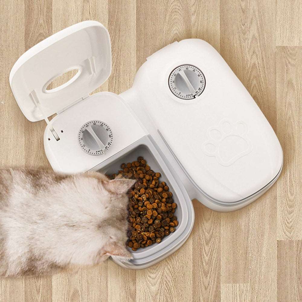 Gravity Food Feeder with Timer - QZ Pets