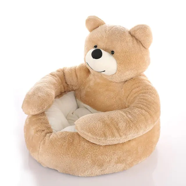 Super Soft Teddy Bear Pet Bed - QZ Pets