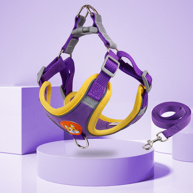 Reflective Pet Harness And Leash Set - QZ Pets