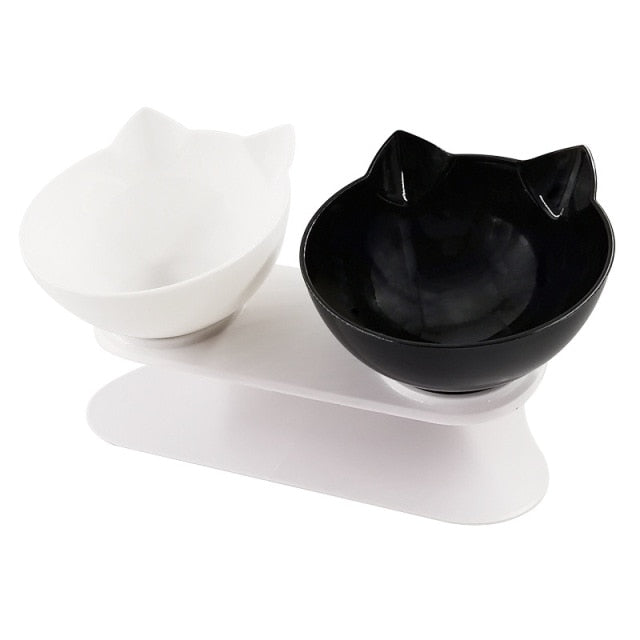 Double Water / Food Bowl With Raised Stand - QZ Pets