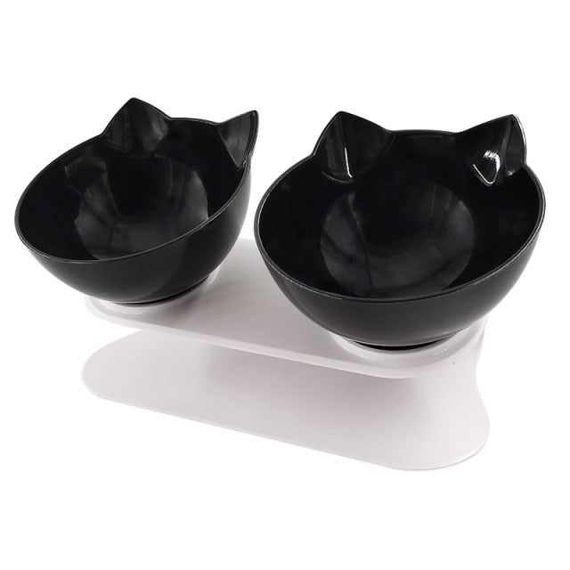 Double Water / Food Bowl With Raised Stand - QZ Pets