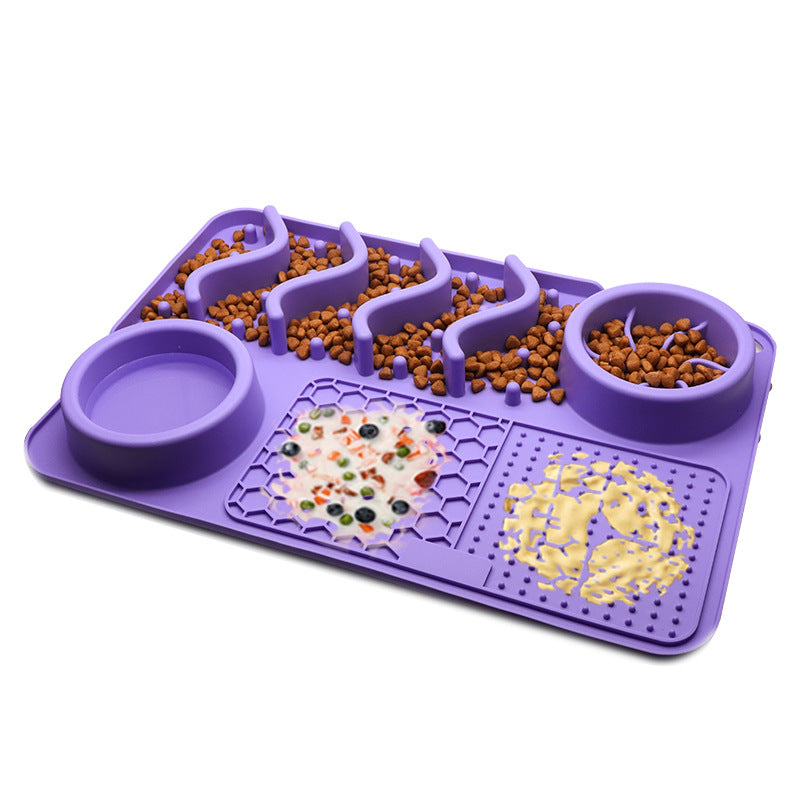 Silicone Licking Mat - Slow Feeder Dog Bowl - QZ Pets