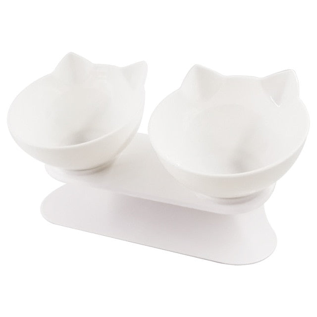 Double Water / Food Bowl With Raised Stand - QZ Pets