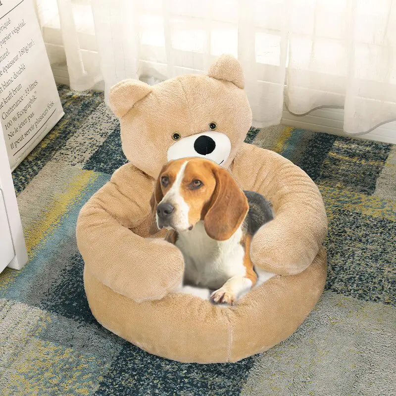 Super Soft Teddy Bear Pet Bed - QZ Pets