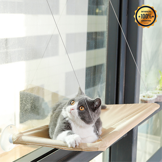 Suspended Cat Bed and Pet Hair Remover - QZ Pets