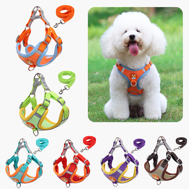 Reflective Pet Harness And Leash Set - QZ Pets