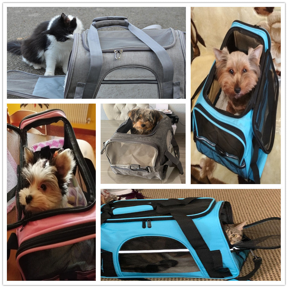 Pet Messenger Carrier Travel Bag - QZ Pets