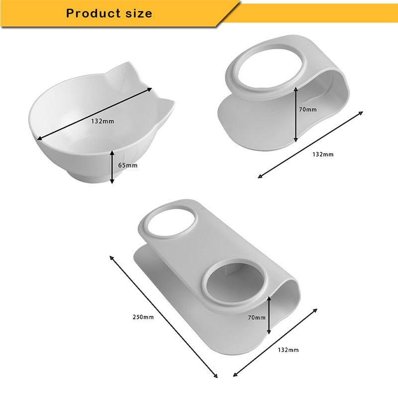 Double Water / Food Bowl With Raised Stand - QZ Pets