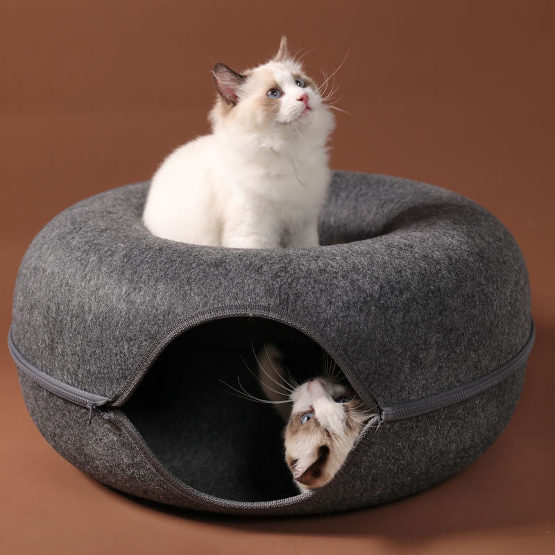 Donut Shaped Cat Bed - QZ Pets