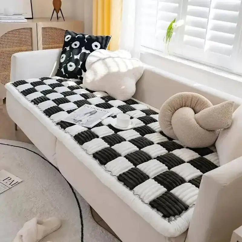 Checkered "Bed-Sofa" Pet Cover - QZ Pets