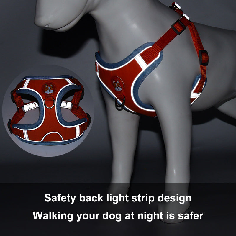 Reflective Pet Harness And Leash Set - QZ Pets